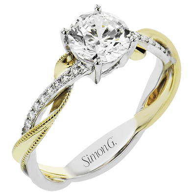 Round Diamond Engagement Ring in 14K Gold, 18K Gold and Platinum