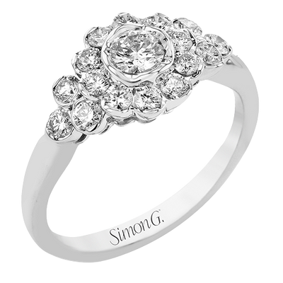 Round Diamond Engagement Ring in 14K Gold & 18K Gold