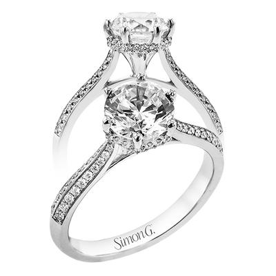 1/5 CTW Round Diamond Engagement Ring in 14K Gold, 18K Gold & Platinum