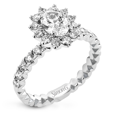 Oval Engagement Ring in 14K Gold & 18K Gold