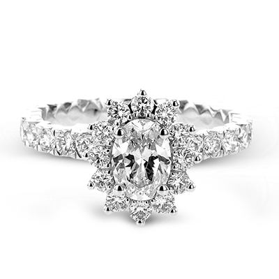 Oval Engagement Ring in 14K Gold & 18K Gold