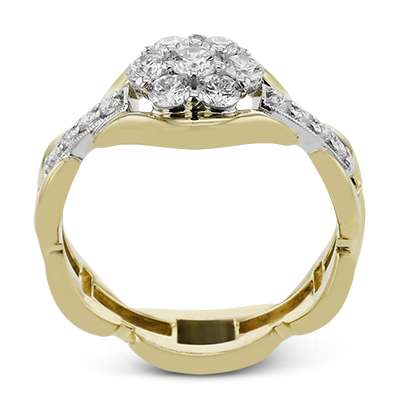 Two-Tone Gold Fashion Right Hand Ring in 14K Gold & 18K Gold