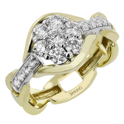 Two-Tone Diamond Right Hand Ring in 14K Gold & 18K Gold