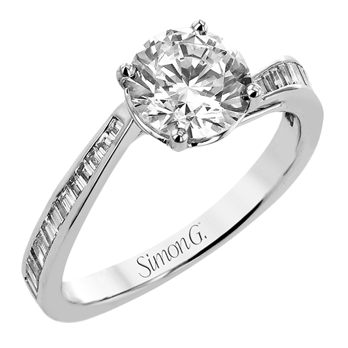 3/8 CTW Round Diamond Engagement Ring in 14K Gold, 18K Gold & PLAT White Gold