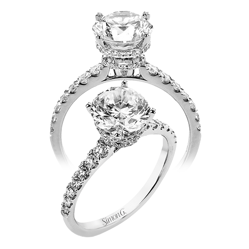 Round Diamond Engagement Ring in 14K Gold, 18K Gold and Platinum
