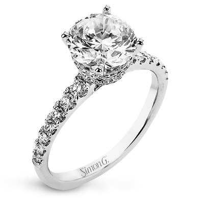 Round Diamond Engagement Ring in 14K Gold, 18K Gold and Platinum