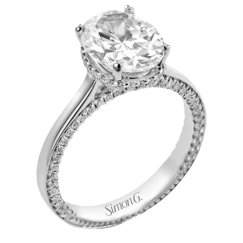 2/5 CTW Oval Diamond Engagement Ring in 14K Gold, 18K Gold & Platinum