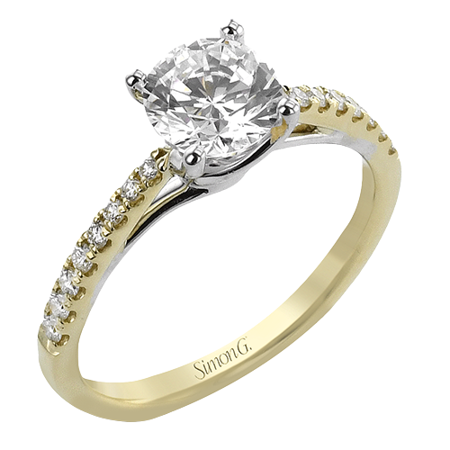 Round Diamond Engagement Ring in 14K Gold, 18K Gold and Platinum