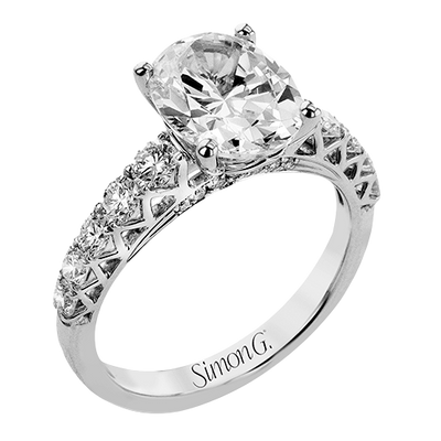 2/3 CTW Oval Diamond Engagement Ring in 14K Gold, 18K Gold & PLAT White Gold