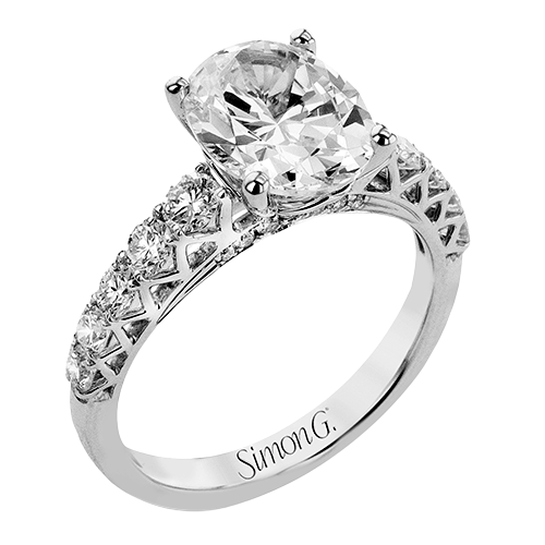 2/3 CTW Oval Diamond Engagement Ring in 14K Gold, 18K Gold & PLAT White Gold