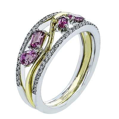 Diamond Right Hand Ring in 14K Gold & 18K Gold Two-Tone Design