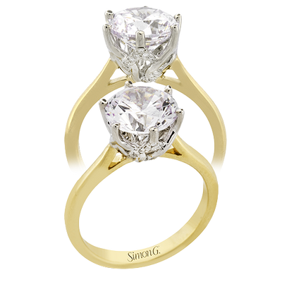 Round Diamond Engagement Ring in 14K Gold, 18K Gold and Platinum