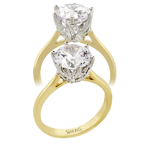 Round Diamond Engagement Ring in 14K Gold, 18K Gold and Platinum