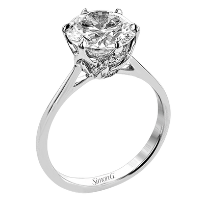 Round Diamond Engagement Ring in 14K Gold, 18K Gold and Platinum