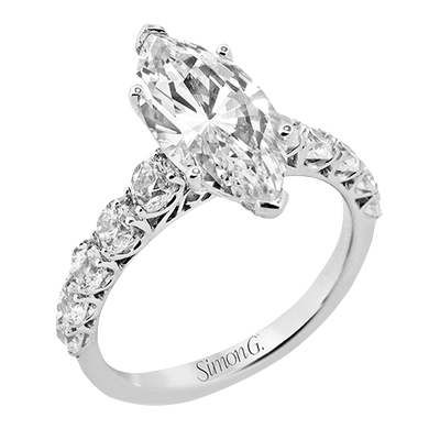 7/8 CTW Marquise Diamond Engagement Ring in 14K Gold, 18K Gold & Platinum