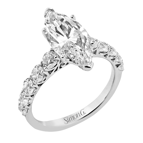 7/8 CTW Marquise Diamond Engagement Ring in 14K Gold, 18K Gold & Platinum