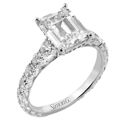 2/5 CTW Emerald Engagement Ring in 14K Gold, 18K Gold & Platinum