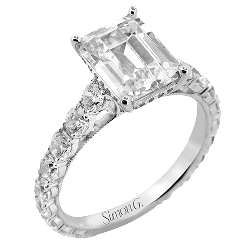 2/5 CTW Emerald Engagement Ring in 14K Gold, 18K Gold & Platinum