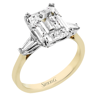 1/4 CTW Emerald Engagement Ring in 14K Gold, 18K Gold & Platinum
