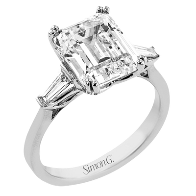 1/4 CTW Emerald Cut Engagement Ring in 14K Gold, 18K Gold & Platinum