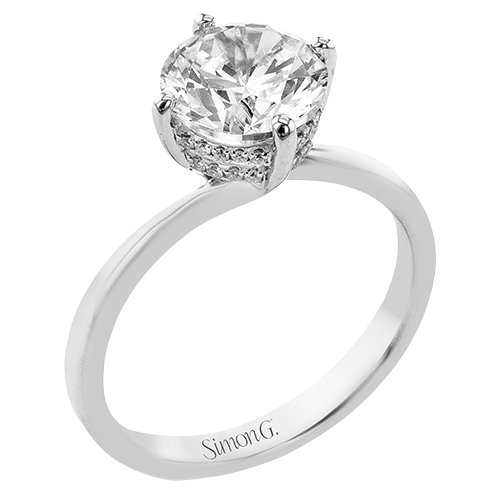 1/12 CTW Round Diamond Engagement Ring Setting in 14K Gold, 18K Gold & Platinum