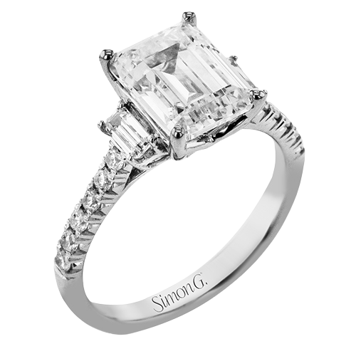 2/5 CTW Emerald Engagement Ring in 14K Gold, 18K Gold & PLAT White Gold