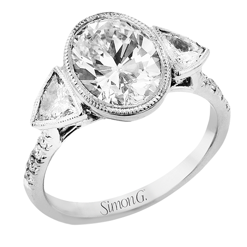 1/3 CTW Oval Diamond Engagement Ring in 14K Gold & 18K Gold