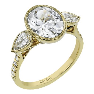 1/2 CTW Oval Diamond Engagement Ring in 14K Gold & 18K Gold