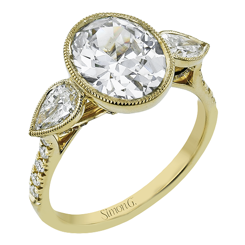 1/2 CTW Oval Diamond Engagement Ring in 14K Gold & 18K Gold