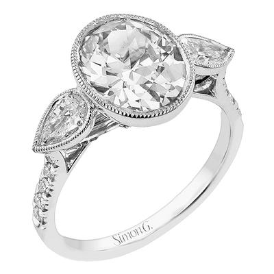 1/2 CTW Oval Diamond Engagement Ring in 14K Gold & 18K Gold