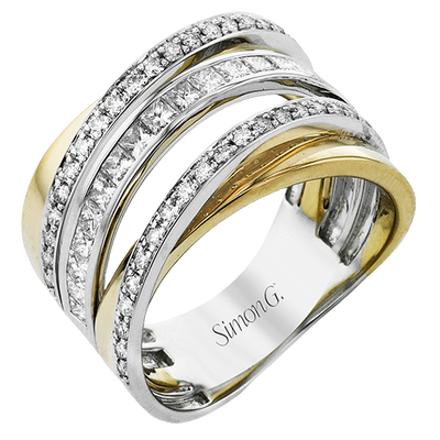 Two-Tone Right Hand Fashion Ring in 14K Gold & 18K Gold