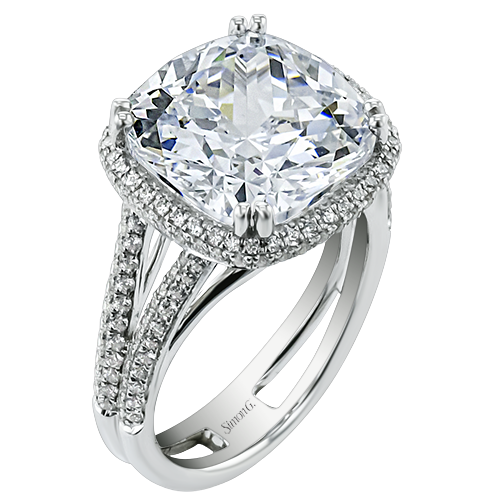 5/8 CTW Cushion Diamond Engagement Ring in 14K Gold & 18K Gold