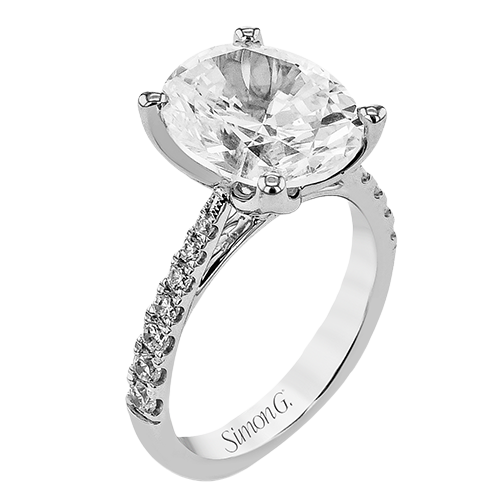 1/2 CTW Oval Diamond Engagement Ring in 14K Gold & 18K Gold