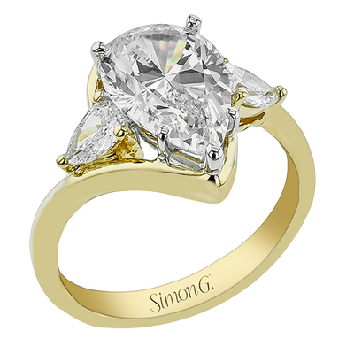 2/5 CTW Pear Diamond Engagement Ring in 14K Gold & 18K Gold