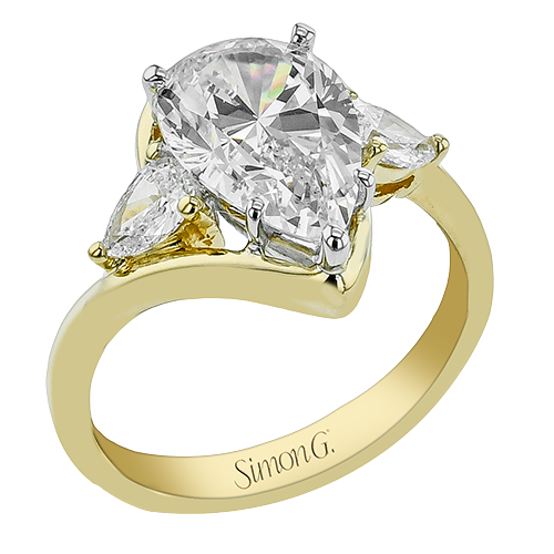 2/5 CTW Pear Diamond Engagement Ring in 14K Gold & 18K Gold