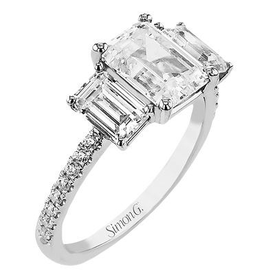 Emerald Engagement Ring in 14K Gold & 18K Gold