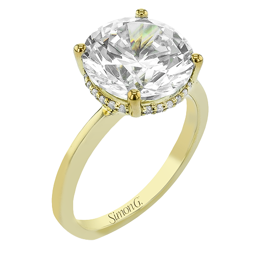 1/10 CTW Round Diamond Engagement Ring in 14K Gold & 18K Gold