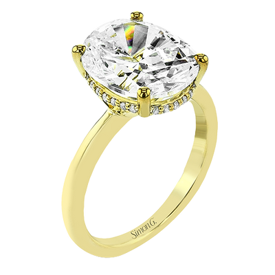 1/8 CTW Oval Diamond Engagement Ring in 14K Gold, 18K Gold & Platinum