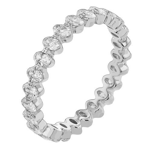 Natural Diamond Anniversary Ring in 18K Gold