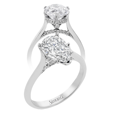 Round Diamond Engagement Ring in 14K Gold, 18K Gold & Platinum