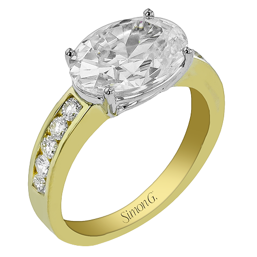 2/5 CTW Oval Diamond Engagement Ring in 14K Gold & 18K Gold