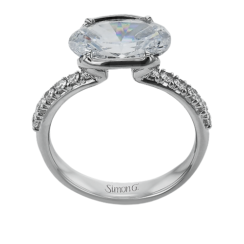 1/3 CTW Oval Diamond Engagement Ring Semi-Mount in 14K Gold & 18K Gold