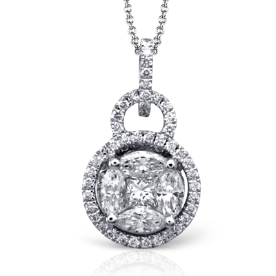 1/8 CTW Diamond Round Pendant in 14K Gold, 18K Gold & Platinum