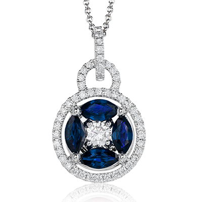 Round 4 CT Color Pendant in 14K Gold & 18K Gold