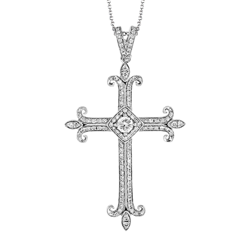 2/5 CTW Diamond Cross Pendant in 14K Gold and 18K Gold