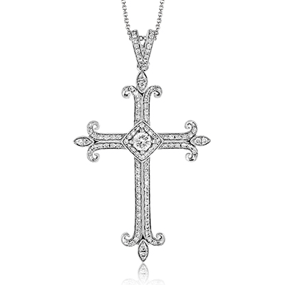 2/5 CTW Diamond Cross Pendant in 14K Gold and 18K Gold