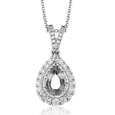Pear Shape Color Pendant in 14K Gold & 18K Gold