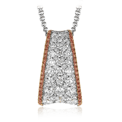 Diamond Fashion Pendant in 14K Gold And 18K Gold