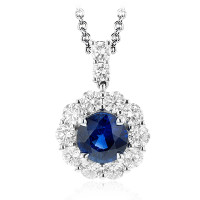 Round Diamond Color Pendant in 14K Gold & 18K Gold