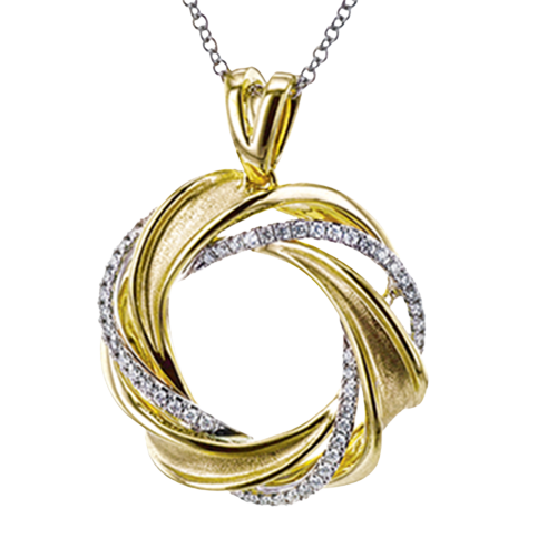 1/6 CTW Diamond Pendant in 14K Gold & 18K Gold Two-Tone Design